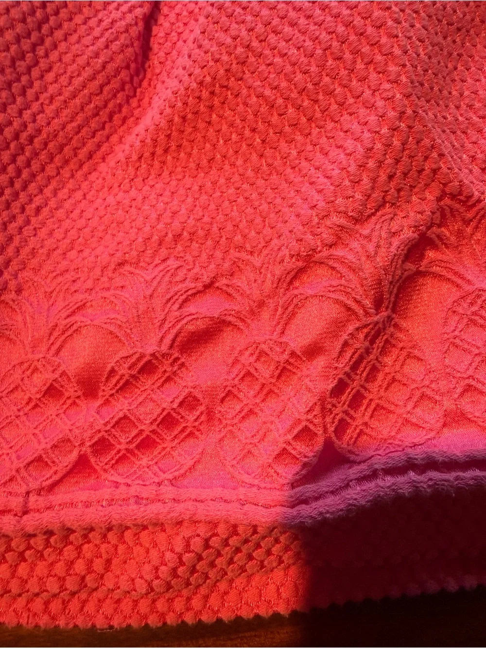 Janie and Jack Jacquard Pineapple Dress in Watermelon Pink